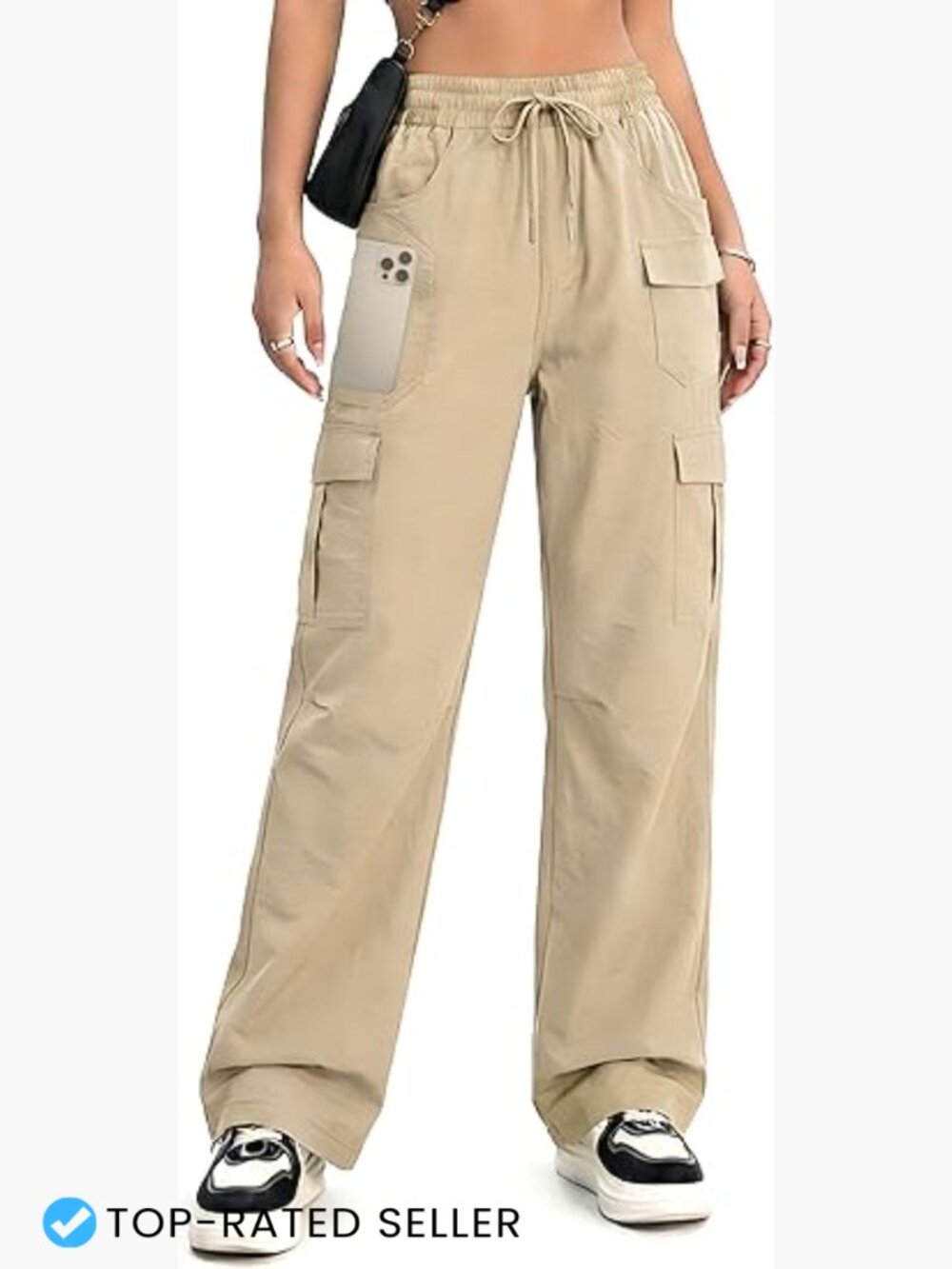 Lightweight Cargo Pants Quick Dry Travel Hiking Outdoor Streetwear with 8